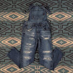 G Star Raw ARC 3D BoyFriend Overalls Restored Denim Women's 30x27 58 Length Cute
